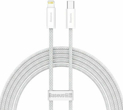 Baseus Dynamic Geflochten USB-C zu Lightning Kabel 20W Weiß 2m (CALD000102)