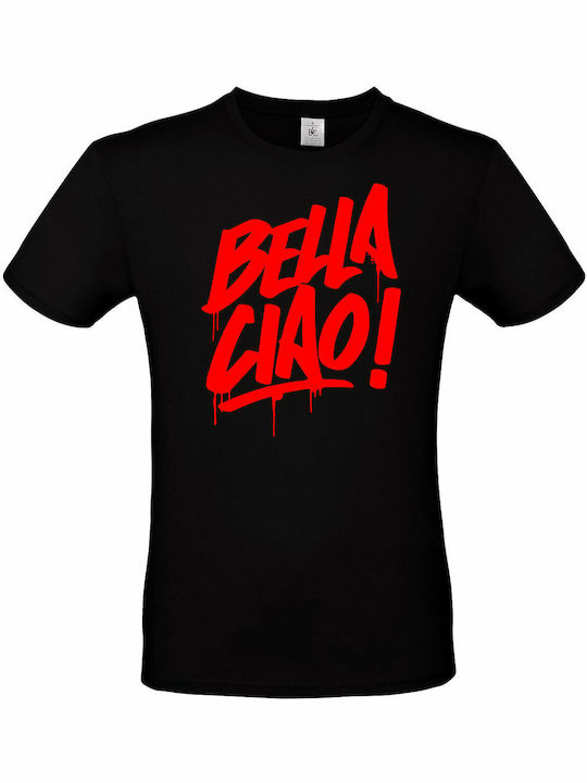 Pegasus Bella Ciao T-shirt La Casa de Papel Μαύρο Βαμβακερό Pegasus Bella Ciao T-shirt La Casa de Papel Μαύρο Βαμβακερό