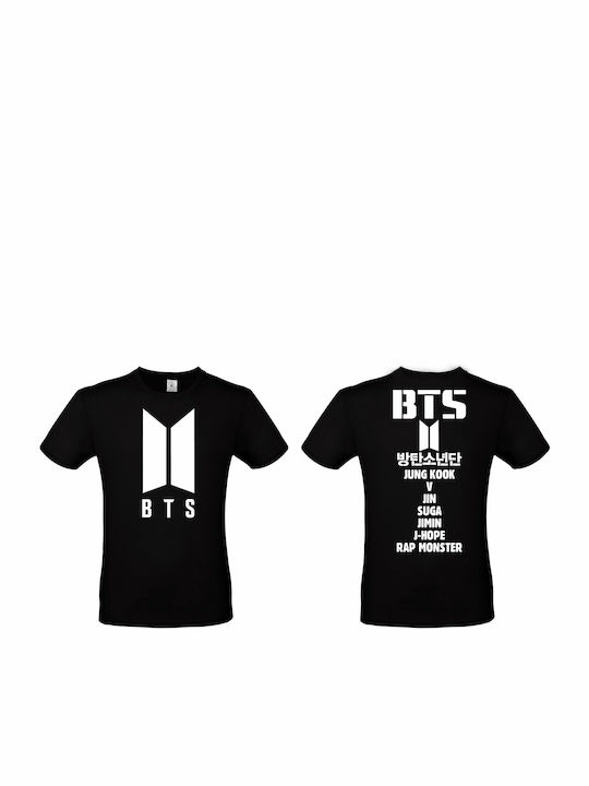 B&C BTS Names T-shirt σε Μαύρο χρώμα