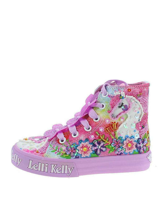 Lelli Kelly Unicorn Παιδικά Sneakers High Λιλά