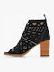 Suede Sandalen Schwarz