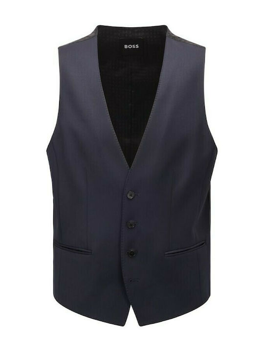 Hugo Boss Men's Vest Slim Fit Navy Blue
