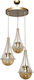 Megapap Jahanvi Pendant Light Three-Light for Socket E27 Gold