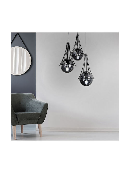 Megapap Jahanvi Κρεμαστό Φωτιστικό Μαύρο με Ντουί E27 40x40x90εκ.