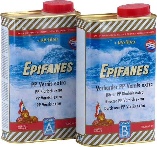 Epifanes PP Varnish Extra Βερνίκι Επιφάνειας 2 Συστατικών Άχρωμο Γυαλιστερό 2lt