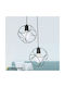 Megapap Lusita Pendant Light Black with Socket E27 35x35x70cm
