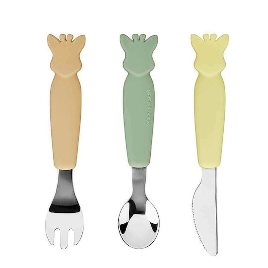 Sophie La Girafe Baby Cutlery Set made of Metal for 3+ months Multicolored 3pcs