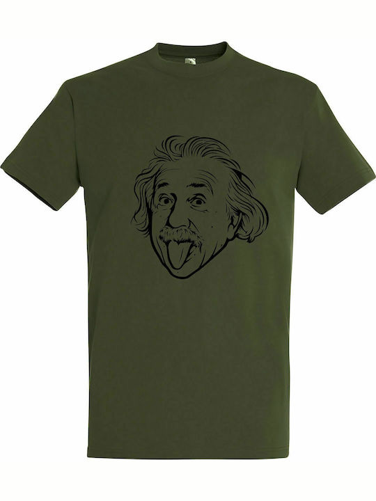 Tricou Unisex " Albert Einstein Tongue ", Armata