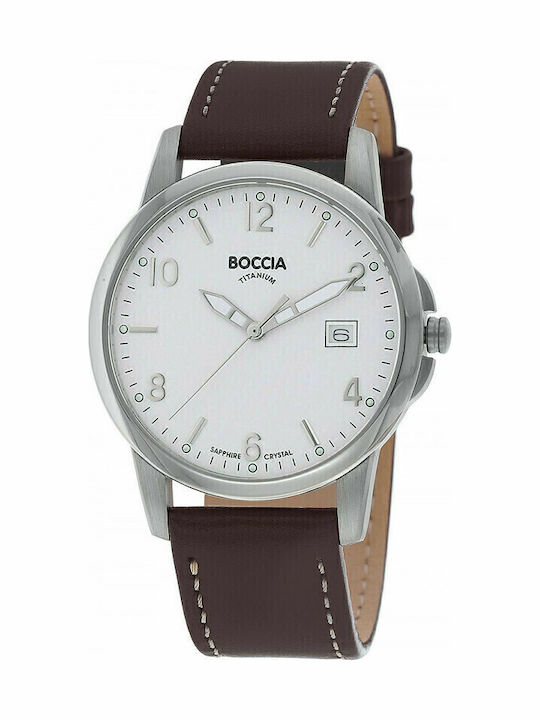 Boccia Men's Watch 36mm Battery with Brown Leat...