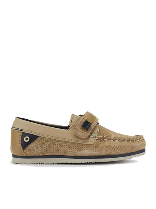 Mayoral Suede Moccasins with Velcro Beige