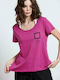 BodyTalk Femeie Sport Tricou Fuchsia