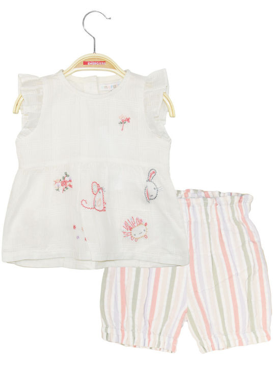 Energiers Kids Set with Shorts Summer 2pcs White