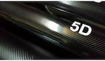 Αυτοκόλλητη Ταινία Αυτοκινήτου Carbon 5D Free Bubble 100 x 1.52cm σε Μαύρο Χρώμα