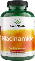 Swanson Niacinamide 500мг 250 Капсули