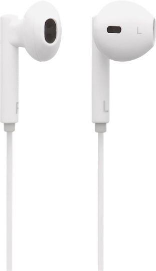 Streetz HL-390 Earbuds Handsfree με Βύσμα Lightning Λευκό