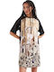 Atenas Summer Mini T-Shirt Dress Black