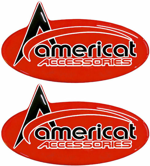 Americat Car Stickers in Red Colour 2pcs