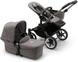 Bugaboo Donkey 5 Mono Complete Adjustable 2 in 1 Baby Stroller Suitable for Newborn Graphite - Grey Melange 13kg