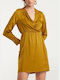 Mini Evening Wrap Dress Blonde
