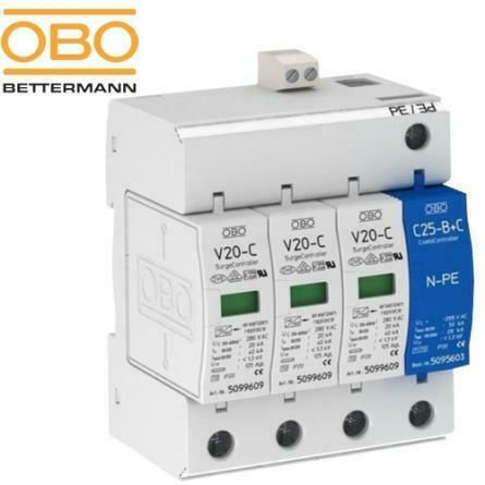 Elvhx V20-C/4 Panou de protecție împotriva fulgerelor Tipul T2 Tetrapol