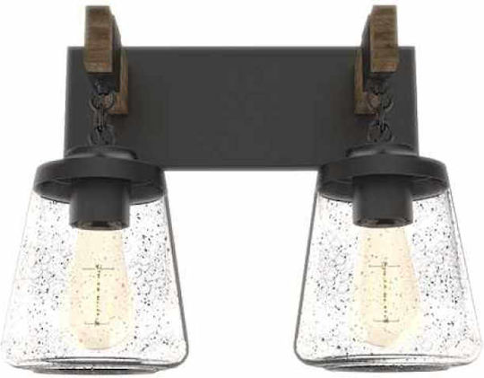 Elmark Paola Modern Lamp Wall with Socket E27 Black 146.6cm