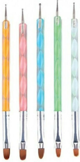 Kiepe Set Nail Brushes Natural Hair 5τμχ