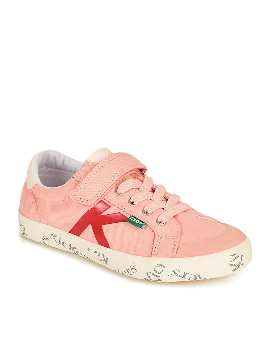 Kickers Kinder Sneakers mit Klettverschluss Rosa