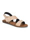 Xti Damen Flache Sandalen in Beige Farbe