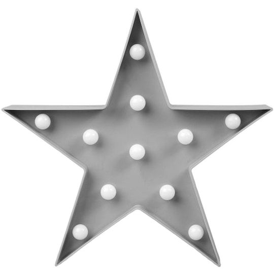 Kiokids Led Kids Wall Light Star Grey