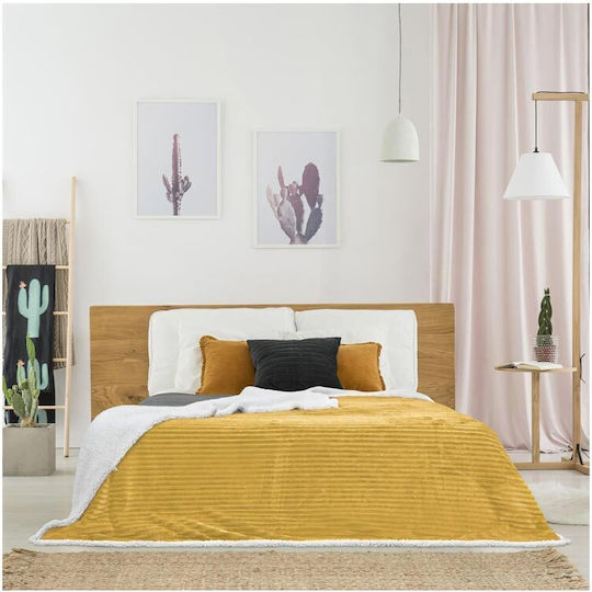 The Home Deco Factory Ημίδιπλη 180x220εκ. Κίτρινο