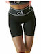 Schulung Frauen Fahrrad Leggings Hochgeschnitten Schwarz