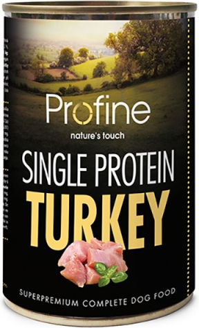 Profine Single Protein Wet Food Dogs in Cans with Turkey Grain-Free 400gr