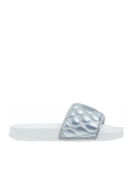 Women's Flat Sandals in Silver Color Regular Fit