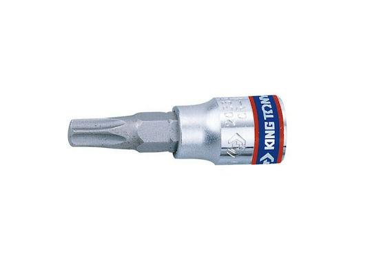 King Tony Bit-Stecknuss mit Torx-Bit und Antriebsvierkant 1/4'' Größe T30 1Stück