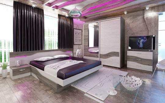 Bedroom Furniture Set Aramo 160x200cm 3pcs