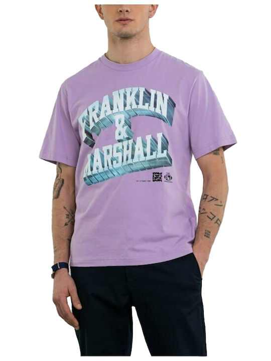 Franklin & Marshall Herren T-Shirt Kurzarm Lila