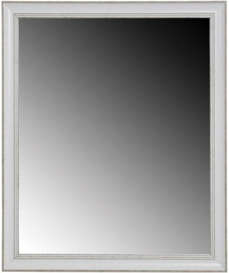 Fylliana Wall Mirror with White Wooden Frame 50x40cm 1pcs