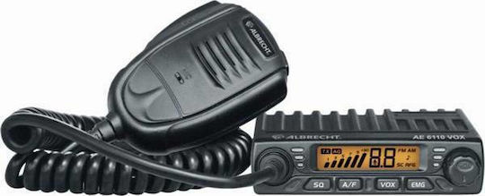Albrecht AE 6110 Vox Mini CB Автомобилен 4W В Черен Цвят