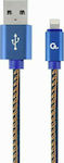 Gembird Jeans Braided USB-A to Lightning Cable Blue 1m (CC-USB2J-AMLM-1M-BL)