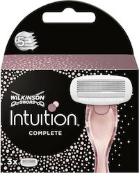 Wilkinson Sword Intuition Complete Ανταλλακτικές Κεφαλές με 5 Λεπίδες & Λιπαντική Ταινία 3τμχ