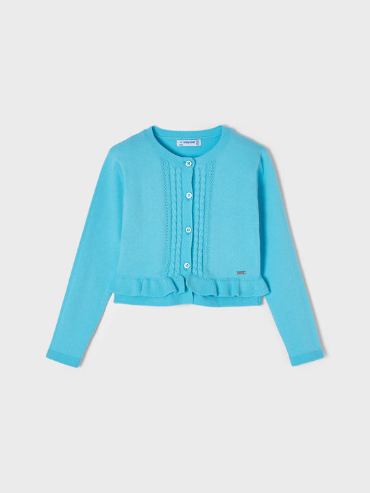 Mayoral Kids Cardigan Knitted Turquoise