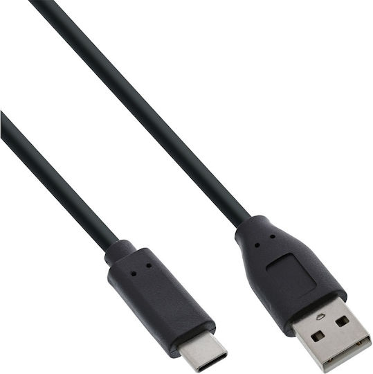 InLine USB 2.0 Cable USB-C male - USB-A Μαύρο 1m 35731