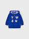 Mayoral Boys Hooded Sweatshirt with Zipper Blue