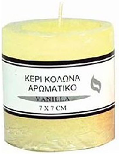 Sidirela Αρωματικό Κερί Kολώνα με Άρωμα Βανίλια 7x7εκ.