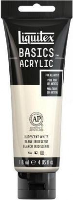 Liquitex Acrylic Color Basics Acrylic Paint Set in Weiß color 238 schillerndes Weiß 118ml 1Stück