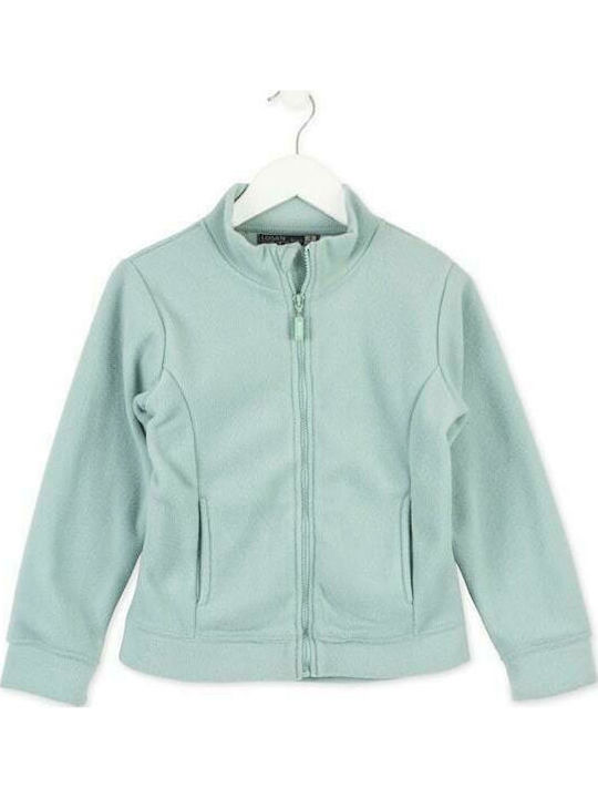 Παιδική Ζακέτα Φούτερ Fleece με Κουκούλα Τιρκουάζ