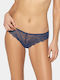 Tempting Lace Women's String with Lace Navy Blue