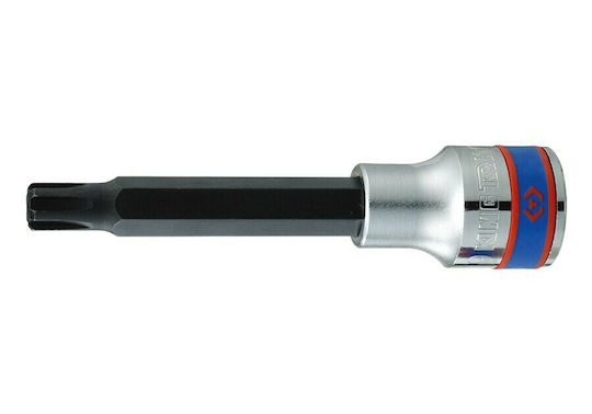 King Tony Spritzfilter Wasserhahn Bit-Stecknuss mit Ribe-Bit und Antriebsvierkant 1/2'' Größe M10x100mm 1Stück
