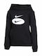 Παιδικό Φούτερ με Κουκούλα και Τσέπες Μαύρο SPORTSWEAR