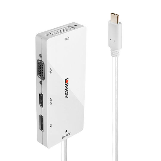 Lindy USB-C Docking Station mit 4K Weiß (43279)